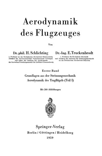 Cover for Aerodynamik des Flugzeuges