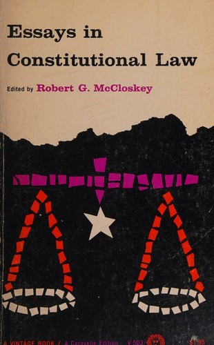 Cover for Essays in constitutional law