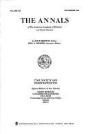 Cover for Civil Society and Democratization (The ANNALS of the American Academy of Political and Social Science Series)