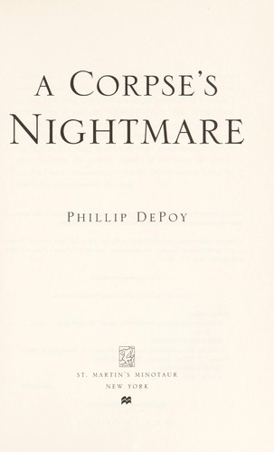 Cover for A corpse's nightmare