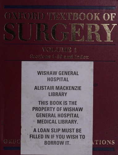 Cover for Oxford textbook of surgery