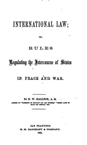 Cover for International law