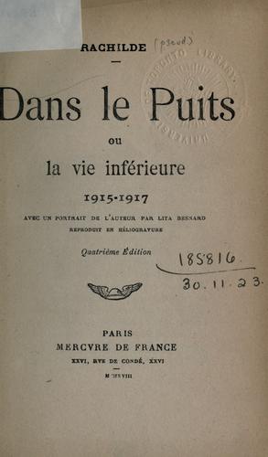 Cover for Dans le puits