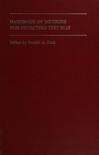 Cover for Handbook of methods for detecting test bias