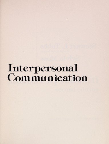Cover for Interpersonal communication