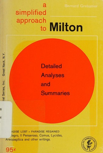 Cover for A simplified approach to Milton