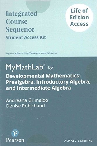 Cover for MyLab Math -- Access Card -- Developmental Mathematics