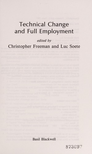 Cover for Technical change and full employment