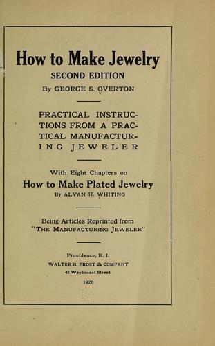 Cover for How to make jewelry.