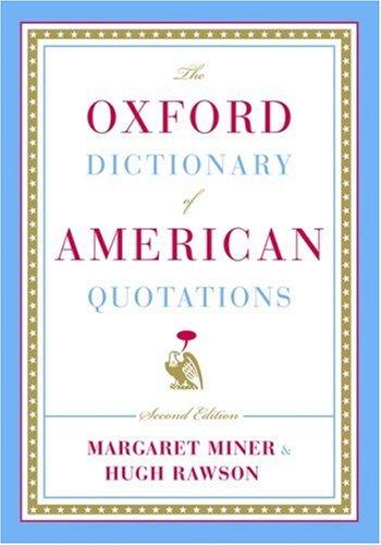 Cover for The Oxford dictionary of American quotations