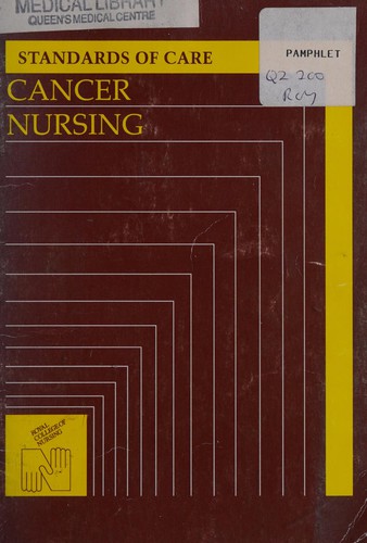 Cover for Standards of care for cancer nursing