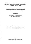 Cover for Pragmatische Schiftlichkeit im Mittelalter