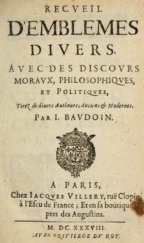 Cover for Recueil d'emblemes diuers