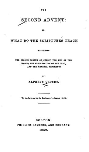Cover for The Second Advent