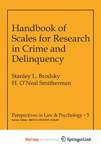 Cover for Handbook of Scales for Research in Crime and Delinquency