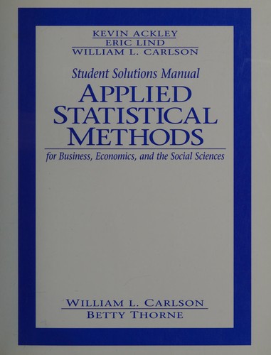 Cover for Applied Statistical Methods