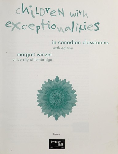 Cover for Children with exceptionalities in Canadian classrooms