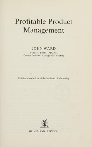 Cover for Profitable product management