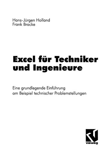 Cover for Excel für Techniker und Ingenieure