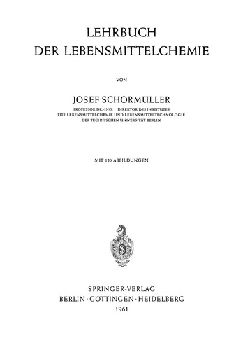Cover for Lehrbuch der Lebensmittelchemie