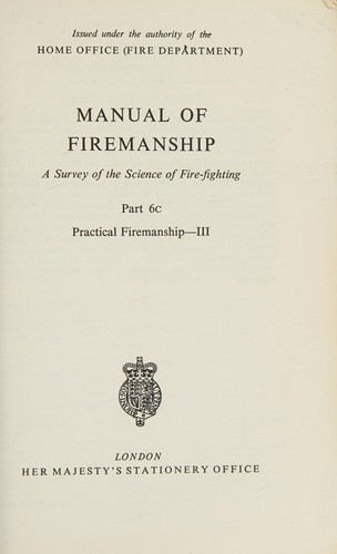 Cover for Manual of Firemanship