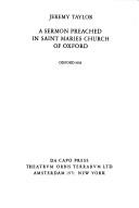 Cover for A sermon preached in Saint Maries Church of Oxford
