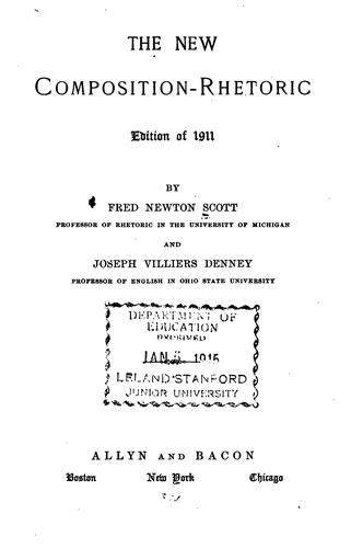 Cover for The new composition-rhetoric.