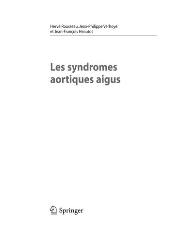Cover for Les Syndromes aortiques aigus