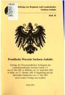 Cover for Preussische Wurzeln Sachsen-Anhalts