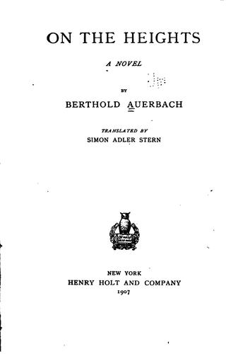 Cover for On the Heights, a Novel