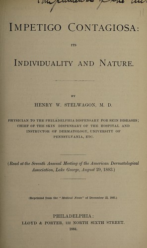 Cover for Impetigo contagiosa