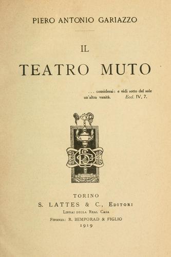 Cover for teatro muto