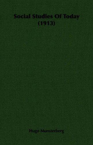 Cover for Social Studies Of Today (1913)