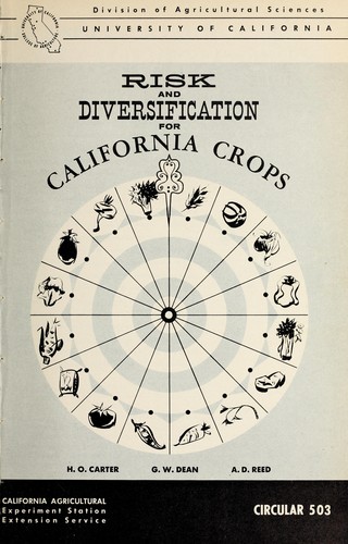 Cover for Risk and diversification for California crops