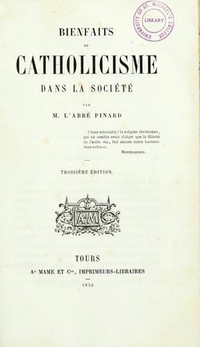 Cover for Bienfaits du Catholicisme dans la société