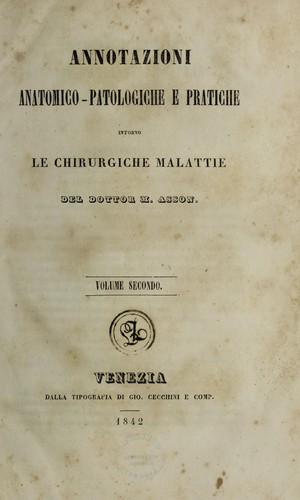 Cover for Annotazioni anatomico-patologiche e pratiche intorno le chirurgiche malattie