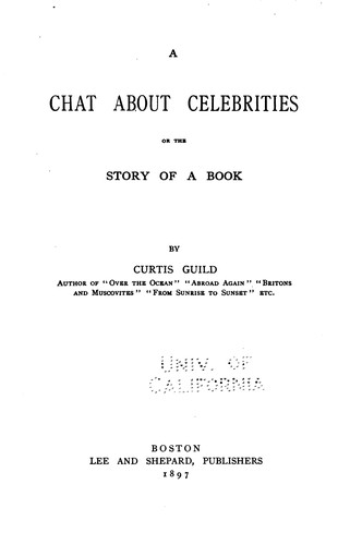 Cover for A chat about celebrities