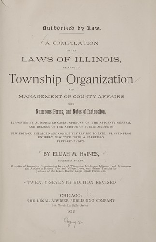 Cover for A compilation of the laws of Illinois