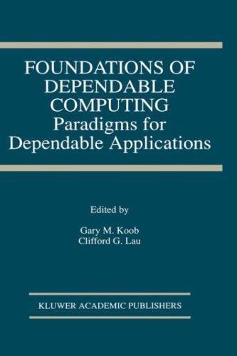 Cover for Foundations of dependable computing