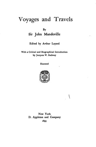 Cover for Voyages and travels of Sir John Mandeville