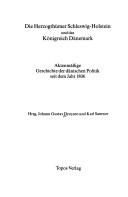 Cover for Die Herzogthümer Schleswig-Holstein und das Königreich Dänemark
