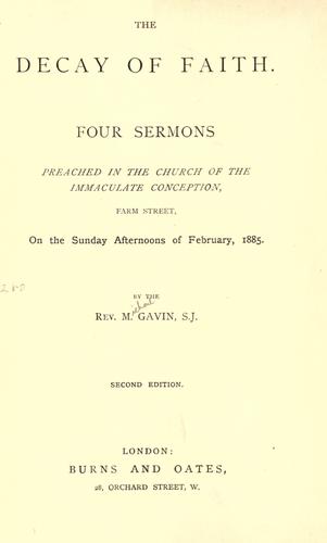 Cover for The decay of faith