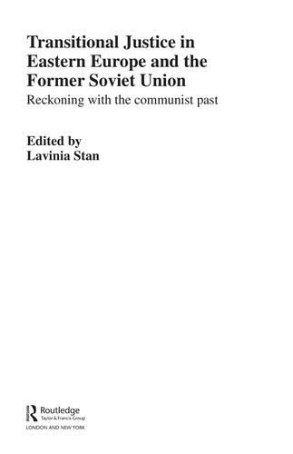 Cover for Transitional justice in Eastern Europe and the former Soviet Union