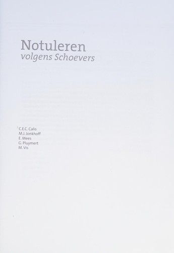 Cover for Notuleren