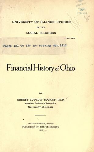 Cover for Financial history of Ohio.