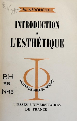 Cover for Introduction à l'esthétique