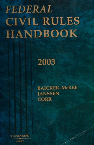 Cover for Federal civil rules handbook, 2003