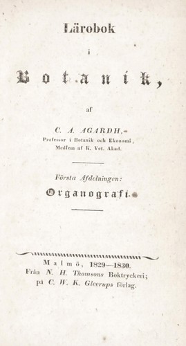 Cover for Lärobok i botanik