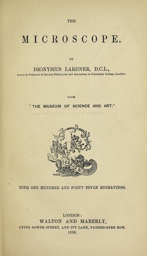 Cover for The Microscope: Excerpts from The Museum of Science and Art