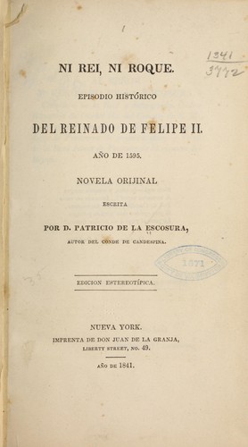 Cover for Ni rey, ni roque